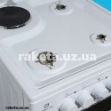 Плита комбінована Greta KKE 52 MG 13 W біла, 3+1 електро духовка, скляна кришка, підсвічування, електророзпалювання, газ контроль