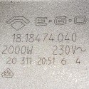 Конфорка для електроплити ЕКЧ 180 2000W 4 виходи EGO C00099676 швидкого нагріву original ІТАЛІЯ