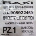 Манометр для газового котла Baxi Fourtech, Mainfour, Westen Pulsar D, Quasar D оригінал 7730239, 773030256, JJJ008922460