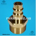 Перехідник із зовнішнім різьбленням 1/2 на частину у відповідь швидкоз`ємного з`єднання