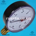 Манометр для котла, вихід знизу, 0-6 Bar, 1/2 великий