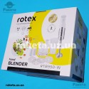 Блендер Rotex RТB 800-950 Вт, ніж, нежавіюча сталь з титановим покриттям, чаша 1750 мл, тертка для дерунів 3 диска для нарізки, вінчик, мірн стакан