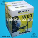 Пилосос господарчий Karcher WD 3 споживча потужність 1000Вт потужність всмоктування 1400Вт бак 17л кабель 4м вага 5.4кг