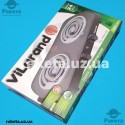 Плита електрична Vilgrand VHP142D Gray 1000W+1000W 2-х камф ШИРОКИЙ ТЕН d=155 мм СІРА