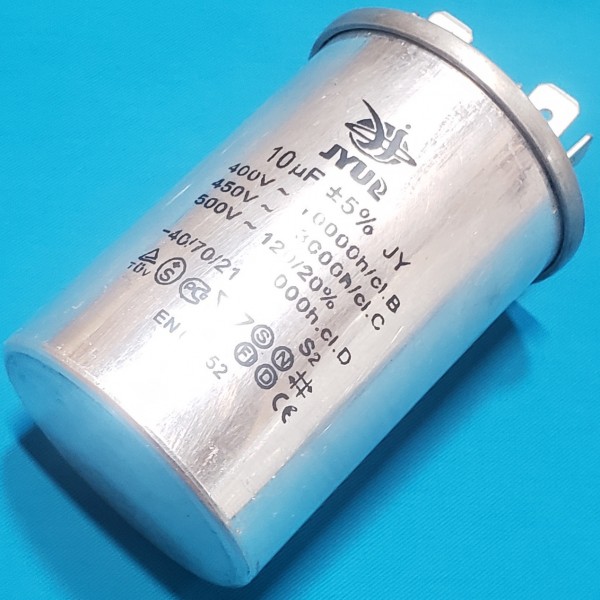 Конденсатор 10 мкФ 450 VAC алюміній (40х60 mm) JYUL
