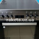 Плита електрична Beko FSE 67310 GX нержавійка, склокераміка, дисплей, тип нагріву High Light, 6 програм, гиль, конвекція