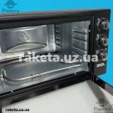 Піч електрична Akel AF950L_black 1500 Вт, 50 л, підсвітка, 3 рівня потужності, таймер 90 хвилин, регулятор темперури 50-320°C