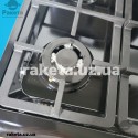 Плита газова Grunhelm G4F56124B 50 см чорна, металева кришка, газ контроль, підсвітка