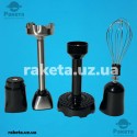 Блендер Rotex RTB805-B 800Вт, чотирипелюсткові ножі із нержавіючої сталі, 2 швидкісних режими, мірний стакан 0,6 л, відчик, насадка пюре