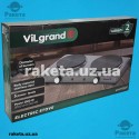 Плита електрична Vilgrand VHP182F_grey, 2 камфорна, 1000 Вт + 1500 Вт, діаметром 155 + 185 мм, 