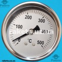 Термометр духовки 0-500 ° C нержавіюча сталь, циферблат 60 мм, капіляр 1,5 м