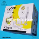 Блендер Rotex RТB950-W 800 Wt, ніж нежавіюча сталь з титановим покриттям, чаша 1750 мл, терка для дтрунів + 3 диска для нарізки, вінчик, мірн стакан