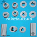 Ручки для плити універсальні білі 4 шт + 3 перехідники до кожної d=6-8 мм