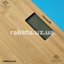 Ваги підлогові електронні Vilgrand VFS-1831B, макс вага 180 кг, бамбукова платформа розмір 300х300 мм, термометр діапазоном 10-35°C, автовимкнення