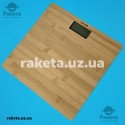 Ваги підлогові електронні Vilgrand VFS-1831B, макс вага 180 кг, бамбукова платформа розмір 300х300 мм, термометр діапазоном 10-35°C, автовимкнення