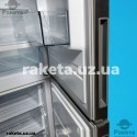 Холодильник Grunhelm GNC-200MX нержавіюча сталь 2-х камерний нижня камера NO Frost 2010х595х630 245/76