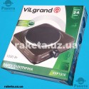 Плита електрична Vilgrand VHP151F_brown 1000 Вт, 1-но камфорна, сплошний тен, d=150 мм коричнева