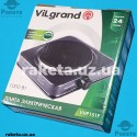 Плита електрична Vilgrand VHP151F_gray 1000 Вт, 1-но камфорна, сплошний тен, d=150 мм сіра