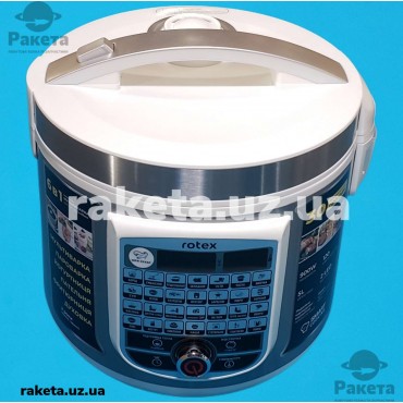 Мультиварка Rotex RMC505-W 900 Вт, 30 прогам, чаша 5,0л, покриття КЕРАМІКА, LED дисплей, Cooking ПИВО, біла