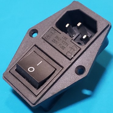 Роз`єм (штекер) мережевий з тумблером під запобіжник