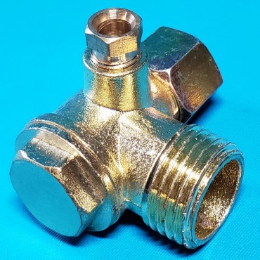 Зворотній клапан компресора під мідні трубки (d різблення внут9мм*зовн16мм*20,5) (80 грам)