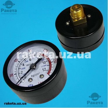 Манометр компресора великий металевий d=54 мм різьблення d=13 мм