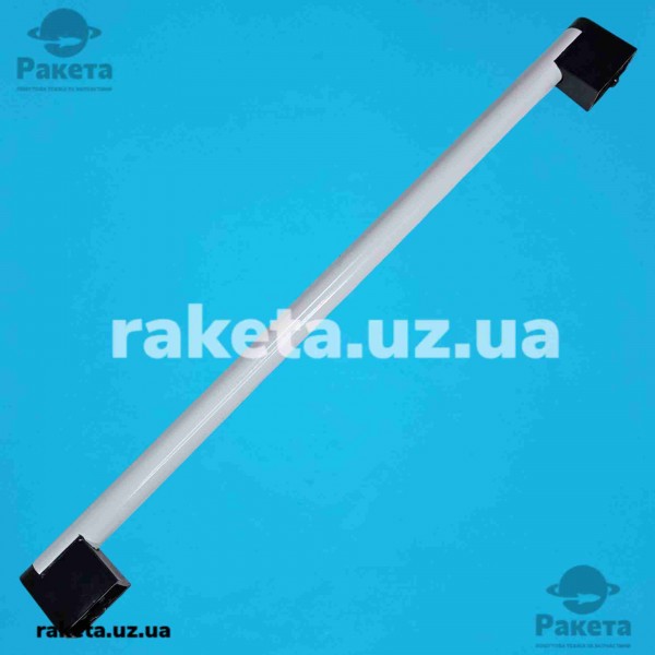 Ручка дверей духовки для плити Greta 1470-00 в зборі з кронштейнами біла L=477 мм, між центрами L=441 мм