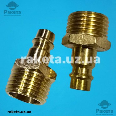 Перехідник із зовнішнім різьбленням 1/2 на частину у відповідь швидкоз`ємного з`єднання Перехідник із зовнішнім різьбленням 1/2 на частину у відповідь швидкоз`ємного з`єднання