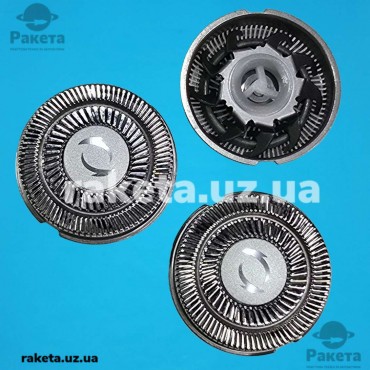 Бритвенні голівки Rotex RHC225-S, система подвійних лез, підходить на Philips (3 шт)