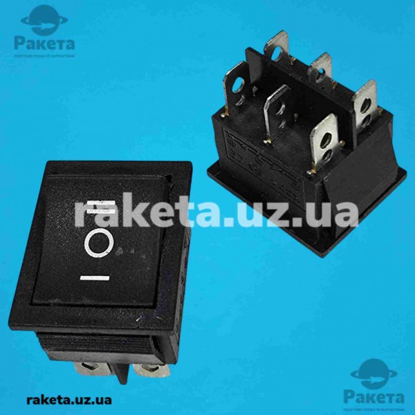 Клавіша широка 25х31, 6 контактів, 3 положення, 15А, без підсвітки