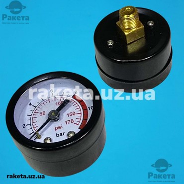 Манометр компресора малий металевий d=42 мм різьблення d=10 мм