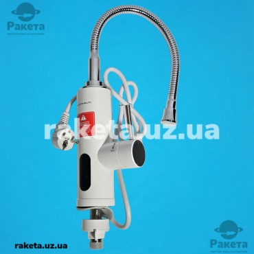 Електронагрівач проточний Grunhelm EWH-1X-3G-ND-FLX-LED 3000 Вт, гнучкий гусак, з LED дисплеєм, до 60°С