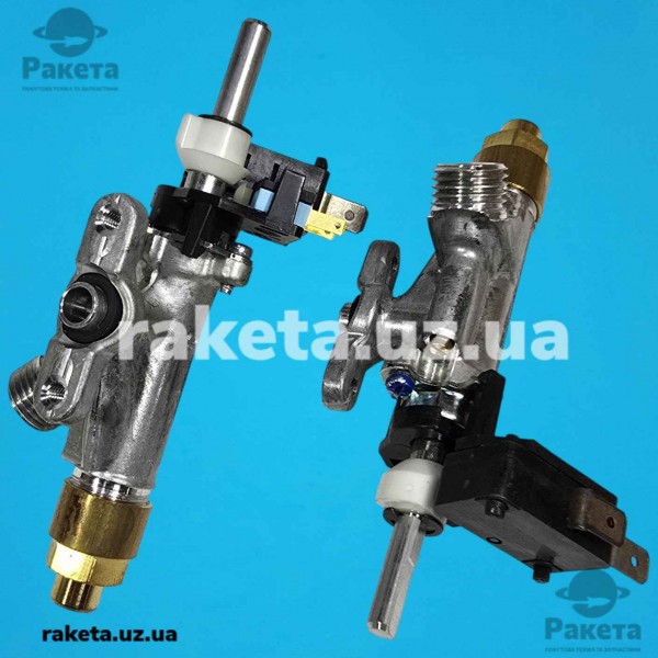 Кран для газової плити з газконтролем Грета Copreci Cal в зборі з блоком розпалу