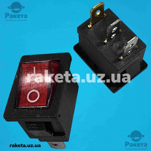 Клавіша мала 15х21 3 контакти, 2 положення, 6А, підсвітка Клавіша мала 15х21 3 контакти, 2 положення, 6А, підсвітка