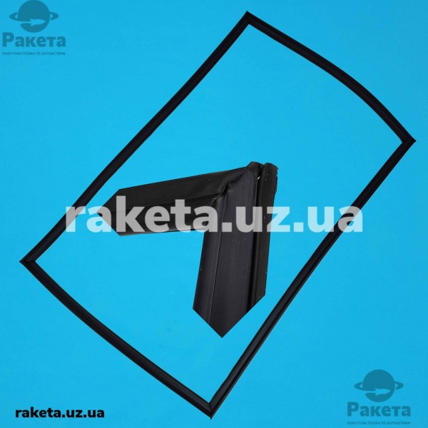 Ущільнююча гума для холодильника 650х1550 магнітна, пазова, профіль Snaige, чорна