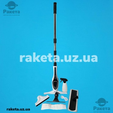 Пилосос для вікон аккумуляторний Grunhelm GVC-ZY79G, 1,4 kPa, 3,7 V, 2000 mAh, 80 м. кв., 30 хв, 50 мл, 120 см