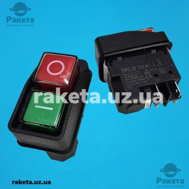 Кнопка бетономішалки 4 контакти 15А DKLD DZ-06 чорна