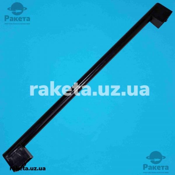 Ручка дверей духовки для плити Greta 1470-00 в зборі з кронштейнами чорна L=477 мм, між центрами L=441 мм