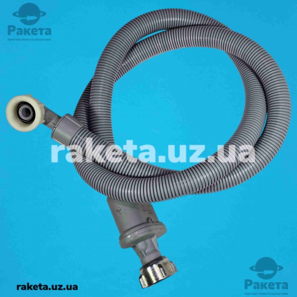 Шланг наливний для посудомийної машини Whirlpool з aquastop, L=1450 мм, оригінал 481281728625