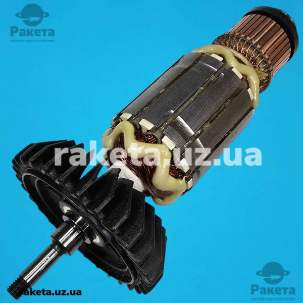 Якір болгарка Makita GA9050 (201*49,5 шпонка 7 мм різьблення) оригінал 518747-7 Якір болгарка Makita GA9050 (201*49,5 шпонка 7 мм різьблення) оригінал 518747-7