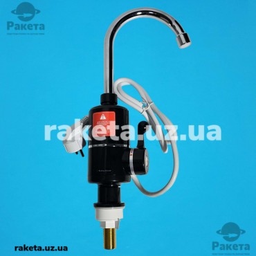 Електронагрівач проточний Grunhelm EWH-1X-3G-BLC 3000 Вт, чорного кольру, до 60°С