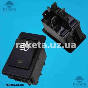 Клавіша авто фара 4 контакти, 2 положення, 12В, 35А, підсвітка