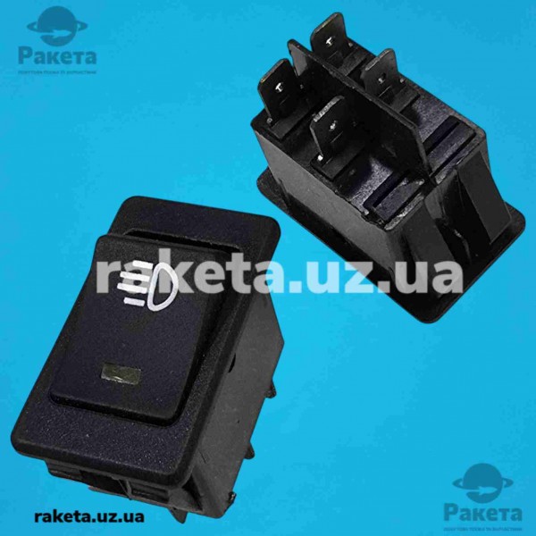 Клавіша авто фара 4 контакти, 2 положення, 12В, 35А, підсвітка