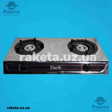 Газовий таганок Dario DR1012G 2-х камфорний нержавійка автопідпал теплова потужність 2х2,8 кВт Газовий таганок Dario DR1012G 2-х камфорний нержавійка автопідпал теплова потужність 2х2,8 кВт