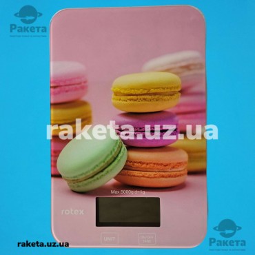 Ваги кухонні електронні Rote RSK14-M macaron 5 кг, ціна поділки 1 г, LCD дисплей, автовідключення