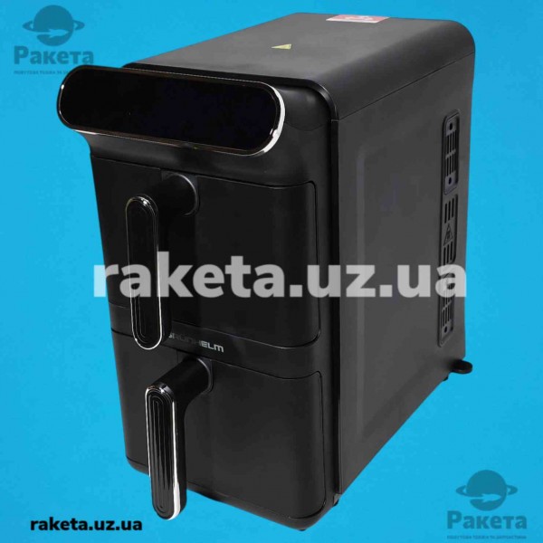 Аерофритюрниця (мультипіч) Grunhelm GAF1100D, 2460 Вт, 11 програм, 2 чаші об`ємом 5,5 л з металевими решітками, антипригарне покриття чаші, 2 окремі системи керування, температура 60°C - 200°C, таймер 720 хв, з автоматичним вимкненням