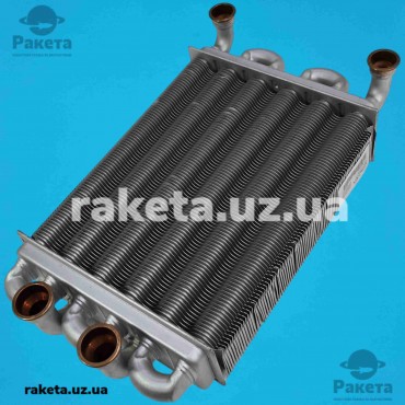 Бітермічний теплообмінник для газового котла Ariston Egis FF довжина 225 мм 65106300 Бітермічний теплообмінник для газового котла Ariston Egis FF довжина 225 мм 65106300