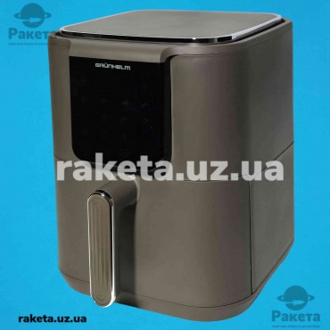 Аерофритюрниця (мультипіч) Grunhelm GAF60050 коричнева, 1500 Вт, 12 програм, 1 чаша об`ємом 6 л, антипригарне покриття чаші, температура 40°C - 200°C, таймер 720 хв, з автоматичним вимкненням