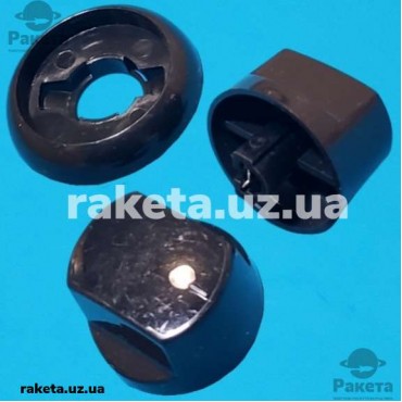 Ручка для плити +стакан Greta (нового типу), Ariston, Indesit чорна Ручка для плити +стакан Greta (нового типу), Ariston, Indesit чорна