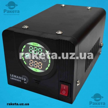 Стабілізатор Lemanso 500 VA 300 Вт (1 розетка, релійний тип)